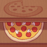 可口的披萨